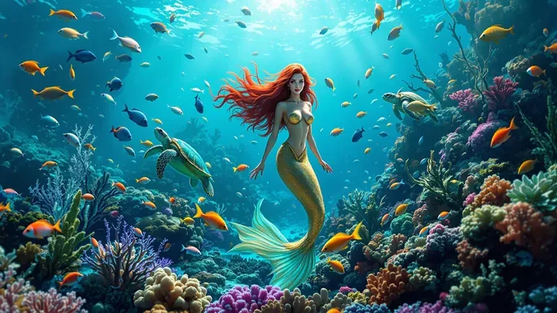 Arena bawah laut dengan ikan dan sasaran bergerak pada permainan tembak ikan